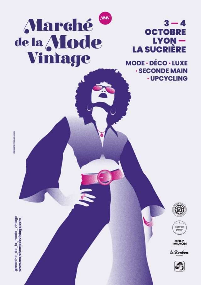 Marché de la Mode Vintage à Lyon les 3 et 4 octobre 2026-AFFICHE MARCHE MODE VINTAGE - OCT 26