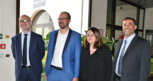 Partnership agreement Bourgeat and Vorwerk : Thermomix mixing bowl Dr. Dirk Hellrung, dir général Vorwerk Semco SAS, Emmanuel Argoud, Gaelle Nicolas et Jean-Philippe Termoz, ceo NINCAR