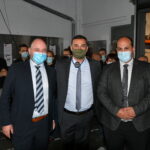 Sebastian Weber, resp achat chez Vorwerk, Jean-Philippe Termoz, ceo NINCAR, Rachid El Malki, ceo ETHIC OPEX, chez Bourgeat lors de la célébration du contrat Vorwerk-Bourgeat