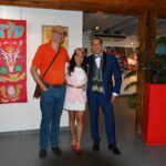 les artistes Thierry Lambert, Emma Henriot, Gregory Blin, à l'expo à la Galerie d'Art Emma