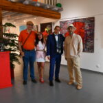les artistes Thierry Lambert, Emma Henriot, Gregory Blin, Shahram Nabati à l'expo à la Galerie d'Art Emma