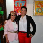 Emma Henriot et Christelle Marchal, maire de Malleval à l'expo à la Galerie d'Art Emma