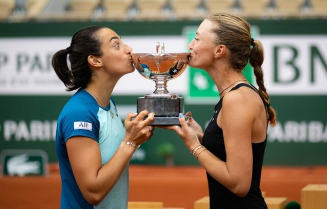 Caroline Garcia avec Kristina Mladenovic-Roland-Garros 2022