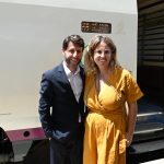 Laura Rieiro et son collègue de Renfe à la gare de Lyon Part Dieu