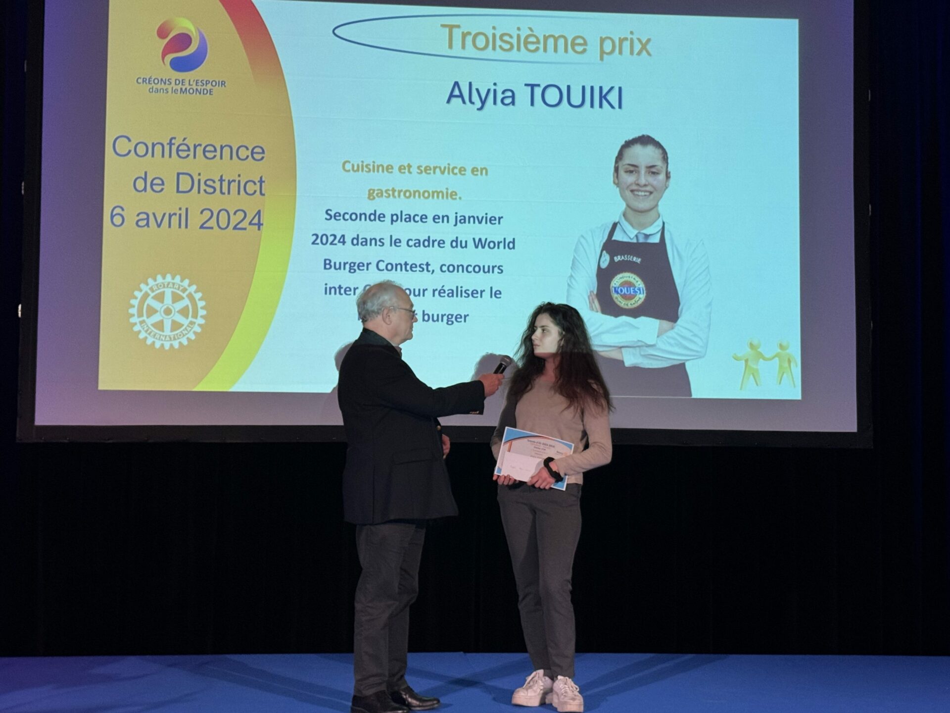 Aliya Touiki, 3e prix Talents d’or_district 1710