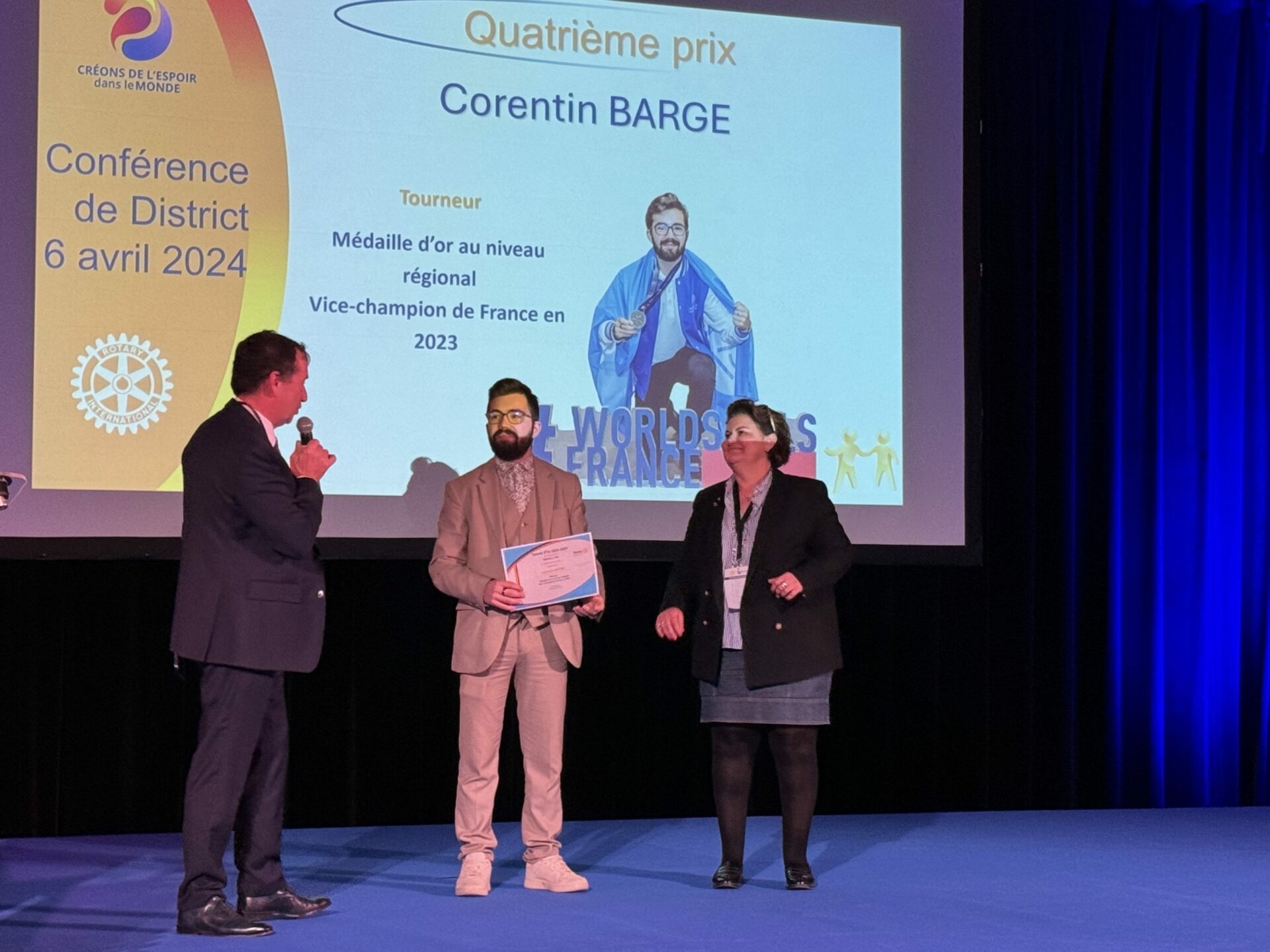 Corentin Barge, 4e prix Talents d’or_district 1710