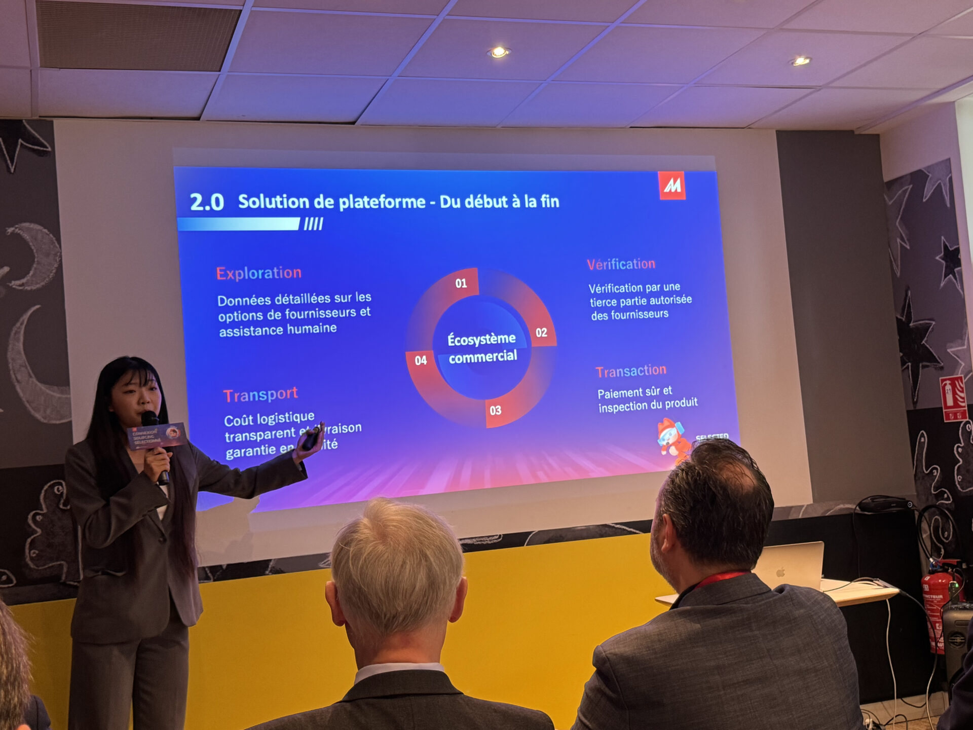 Lena QIN explique les avantages di Partenariat Made in china.com et FNACCA à Lyon