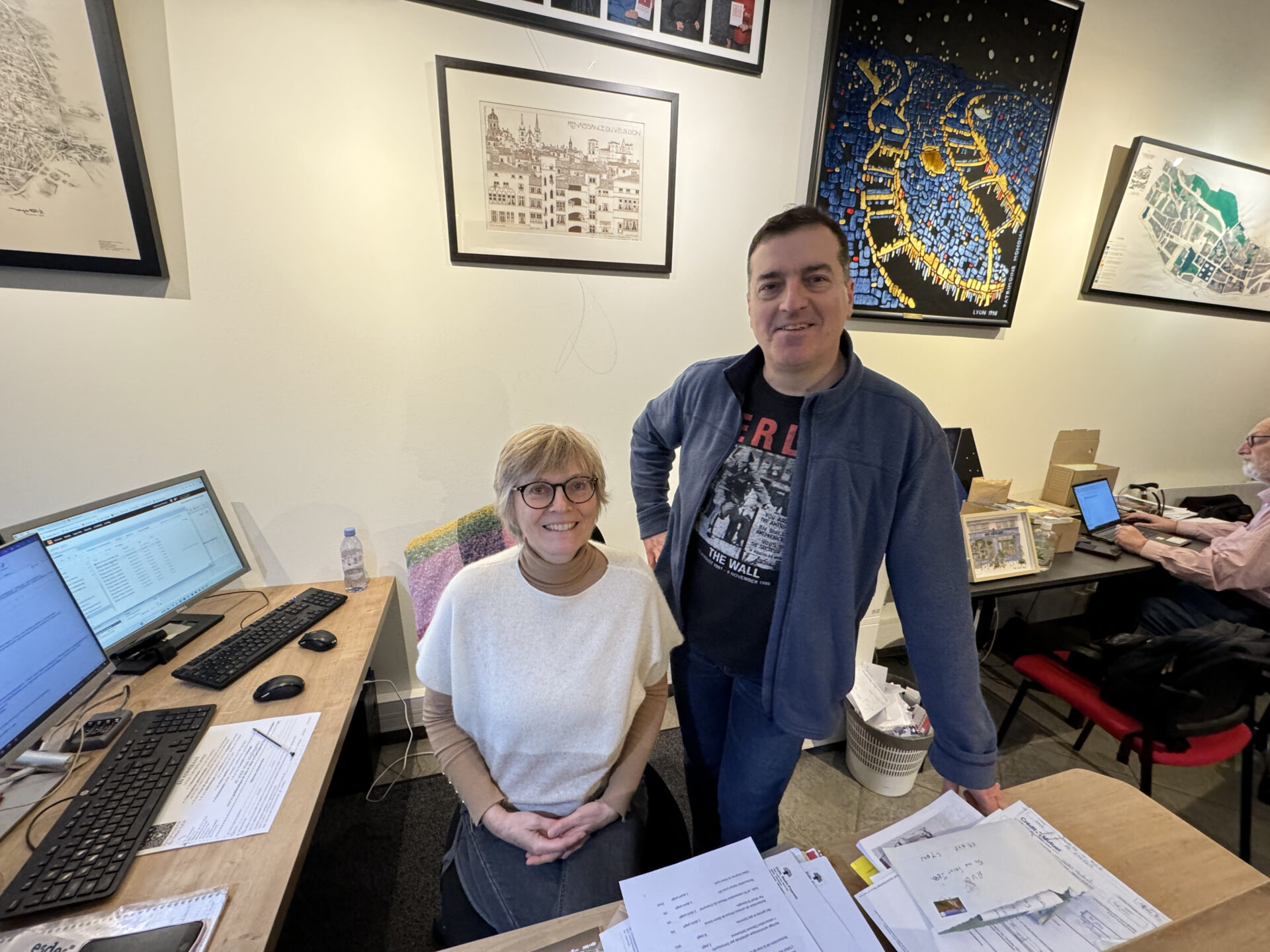 Laurence Ordan et Frédéric AURIA de l'association la Renais­sance du Vieux-Lyon