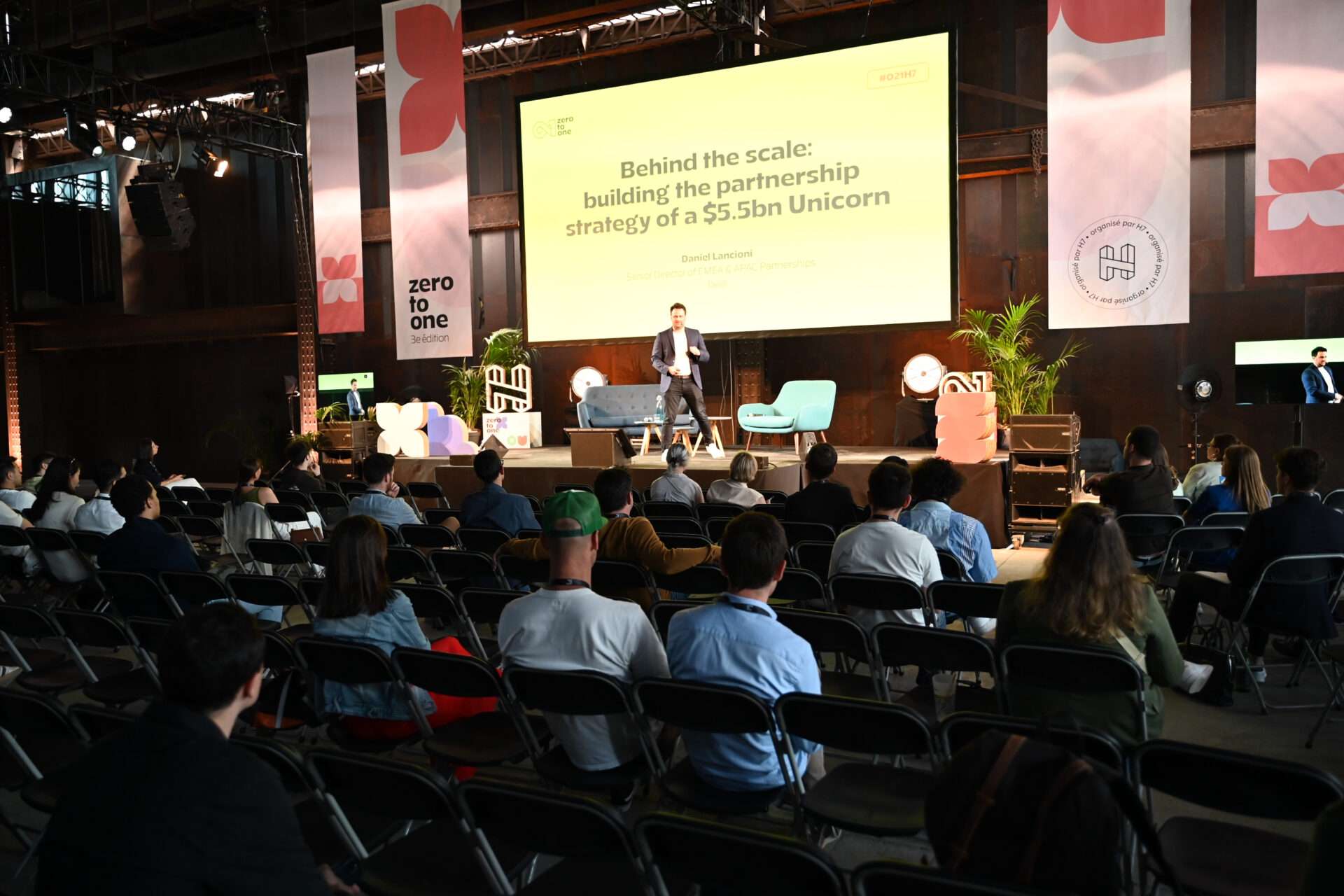 Damien Perrot Global Chief Design, Technical Services & Innovation Officer for Premium, Midscale & Economy brands chez Accor à l’événement start-up à Lyon 