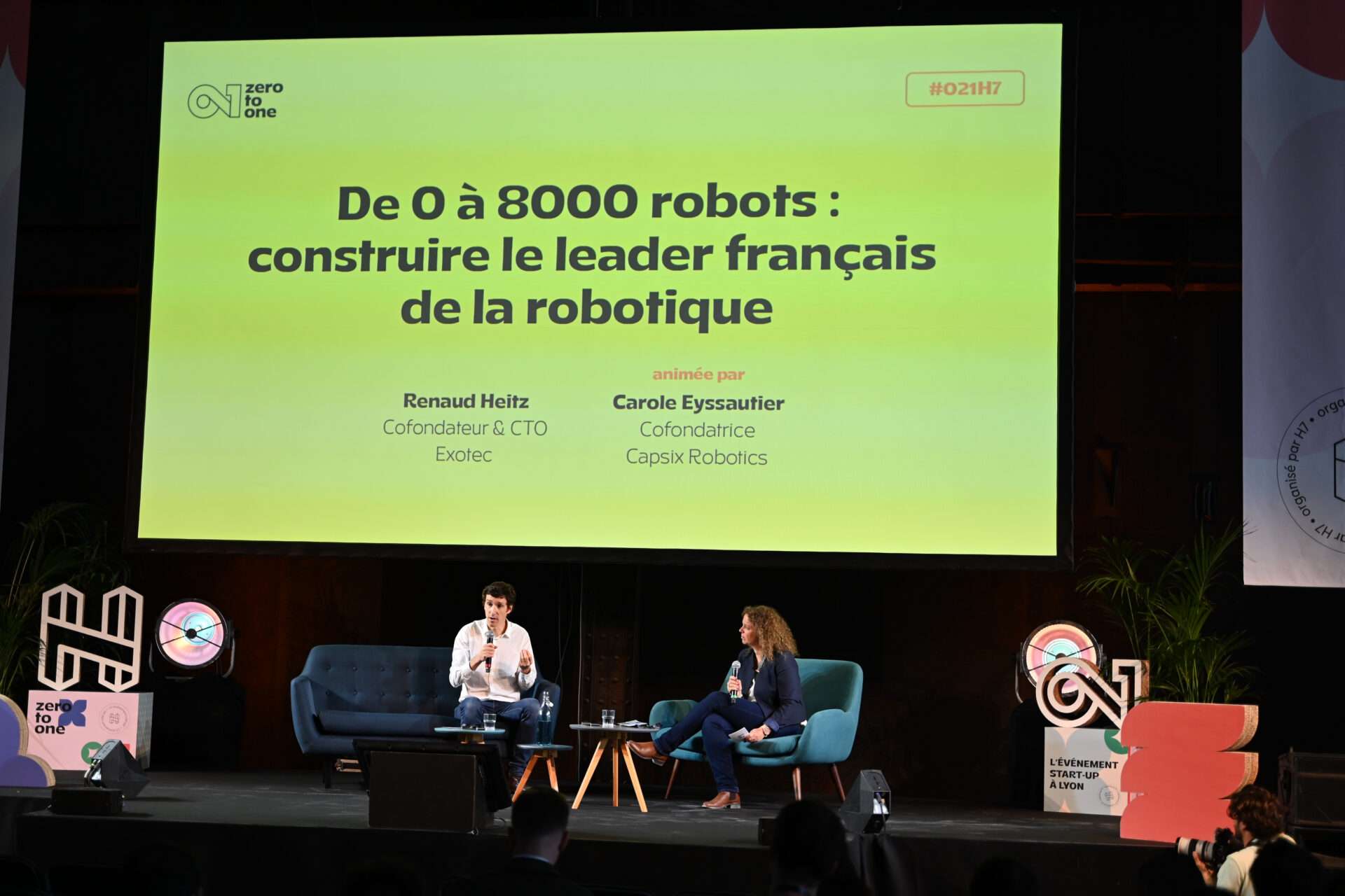 De 0 à 8000 robots : construire le leader français de la robotique, conf de Renaud Heitz, ceo Exotec et animée par Carole Eyssautier