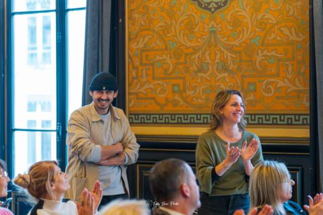 Justine Angot et Guillaume Besnard à MyRotaryStartup au théâtre Les Célestins