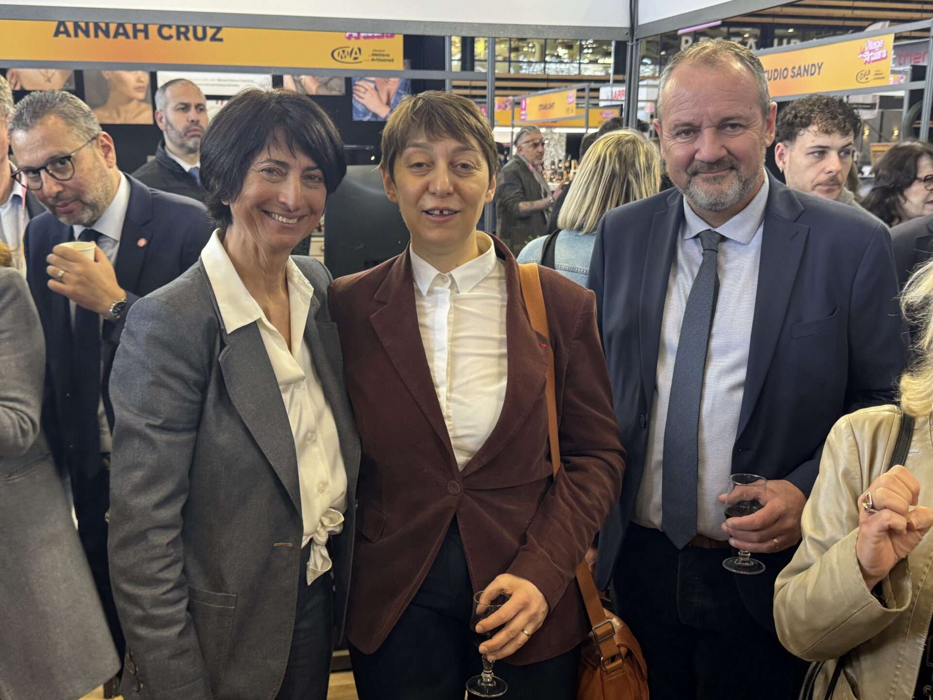 Anne-Marie BAEZNER, Vanina NICOLI, Christophe BERNOLLIN à la Foire de Lyon