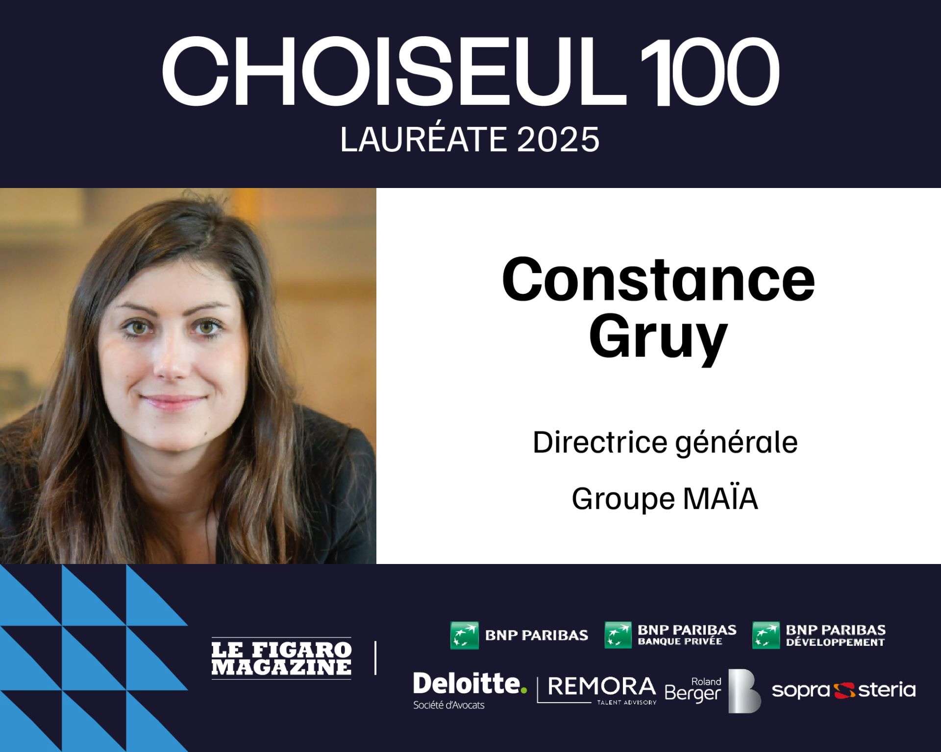 Constance Gruy, dg Groupe MAÏA, prix choiseul100