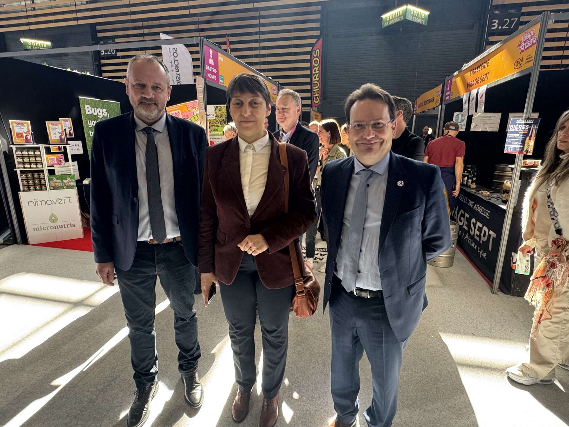 Christophe BERNOLLIN,  Vanina NICOLI, Régis Poly à la Foire de Lyon