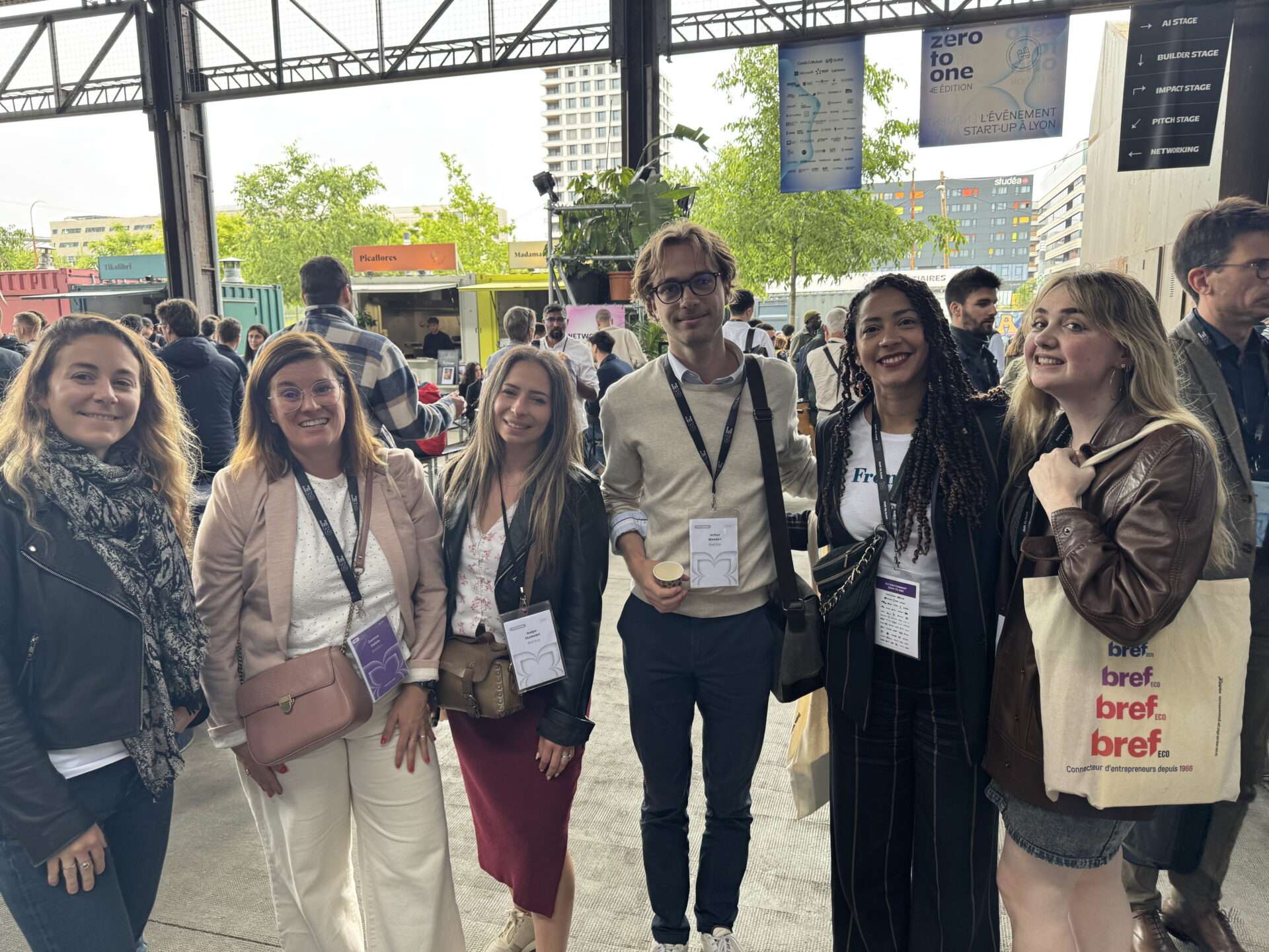 la team bref éco a passé la journée à l'évènement startups Lyon avec sa Rédactrice en chef, Corinne Delisle 