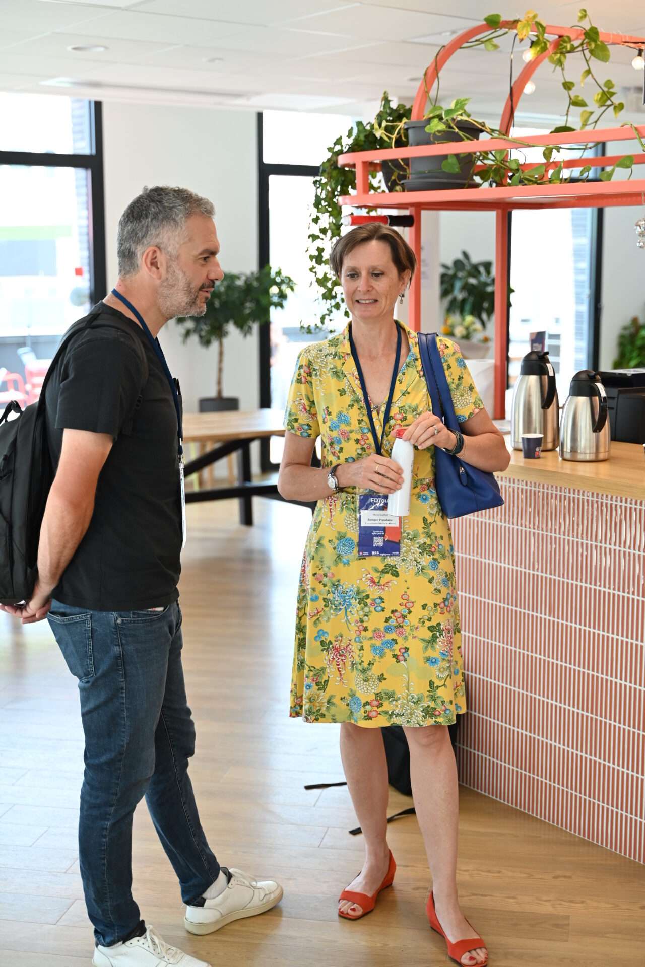 Eric Burdier, Founding Partner @Axeleo Capital en mode networking avec Marie Soufflot Directrice Start-Up et Entreprises Innovantes @Banque Populaire Auvergne Rhône Alpes