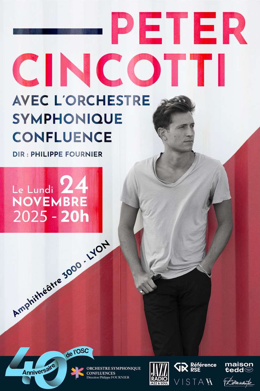 Lyon accueille les 40 ans de l’Orchestre Symphonique Confluences, avec une programmation mêlant Saint-Saëns, Hans Zimmer et Peter Cincotti.