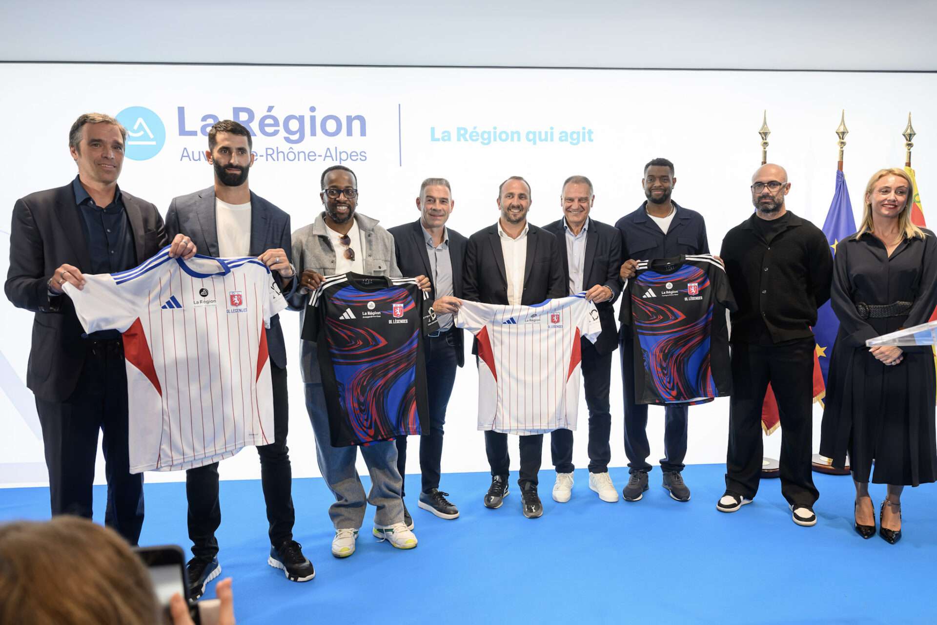 association OL Légendes avec sa secrétaire Sandra Christian