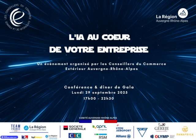 Soirée de Gala des CCE Auvergne-Rhône-Alpes : l’intelligence artificielle au service de l’économie régionale et internationale.