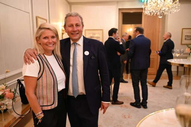 Sophie Auger-Mongenot, Directrice Générale d'Armonia et Alain Marty, Fondateur du Cercle Wine Business - Soirée à l'Hôtel Le Bristol Paris
