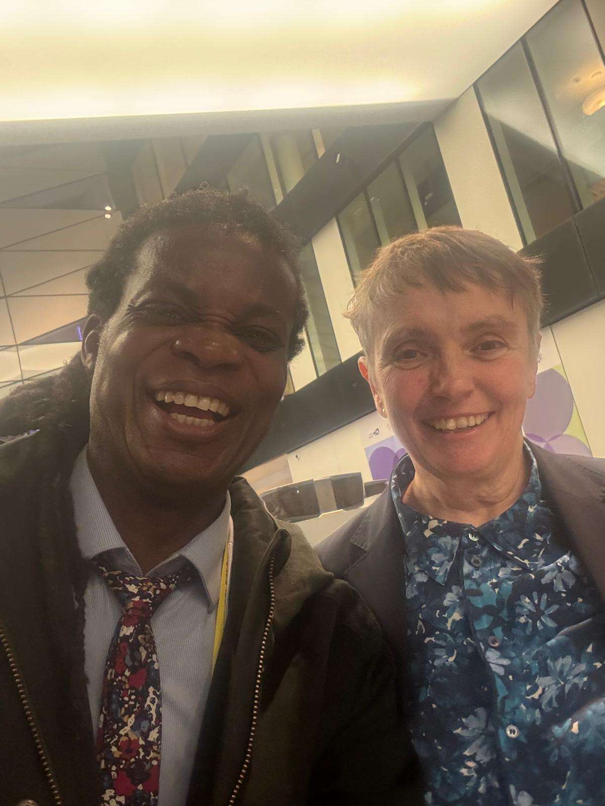 Dorothée Oké, journalist with Professor Dr. Dr. h.c. Friederike Welter President of the institut für Mittelstandsforschung (IfM) Bonn -SME Assembly 2025 Competitiveness