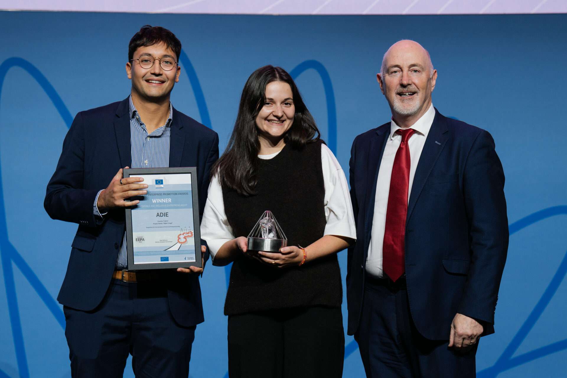 Lucien Barbier, Clara Myard -ADIE’s ‘Make It Legit’ wins EEPA 2025 and Thomas Cooney, Juror | Professor of Entrepreneurship, Technological University Dublin