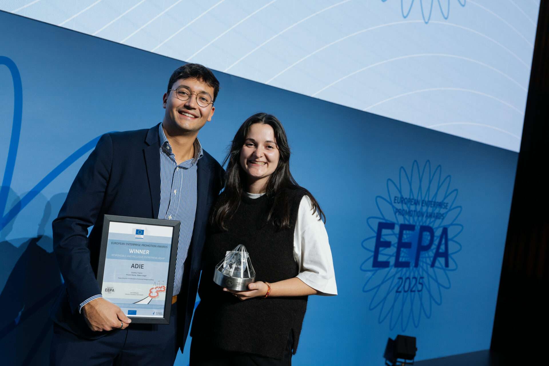 Clara Myard and Lucien Barbier -ADIE’s ‘Make It Legit’ wins EEPA 2025