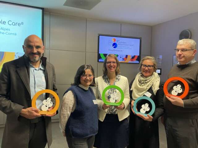 Trophées régionaux Re'sponsibel Care©- Hassan EL BASRI, Sysenqo, Anne-Sophie GOUTIERRE et Marie REZEAU, PILI, Elisa ROPAGNOL Gattefossé, Jean Claude REHS, Osiris ©crédit : FCAura