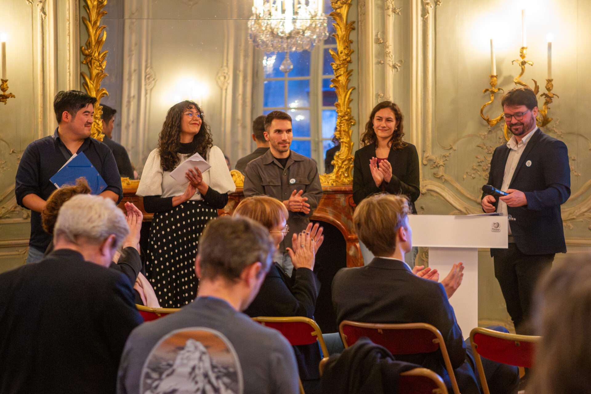 L'équipe Wikimédia France lors de la conférence de presse du 13 janvier 2026