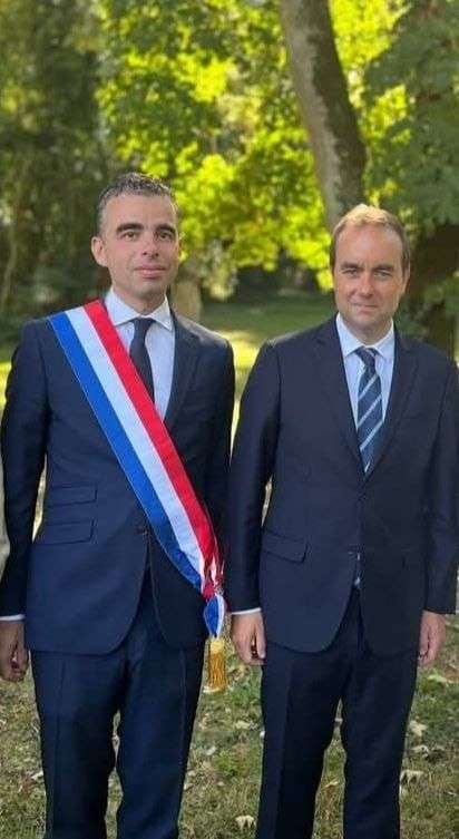 Louis Margueritte, directeur général de Business France et Sébastien Lecornu, Premier ministre de France