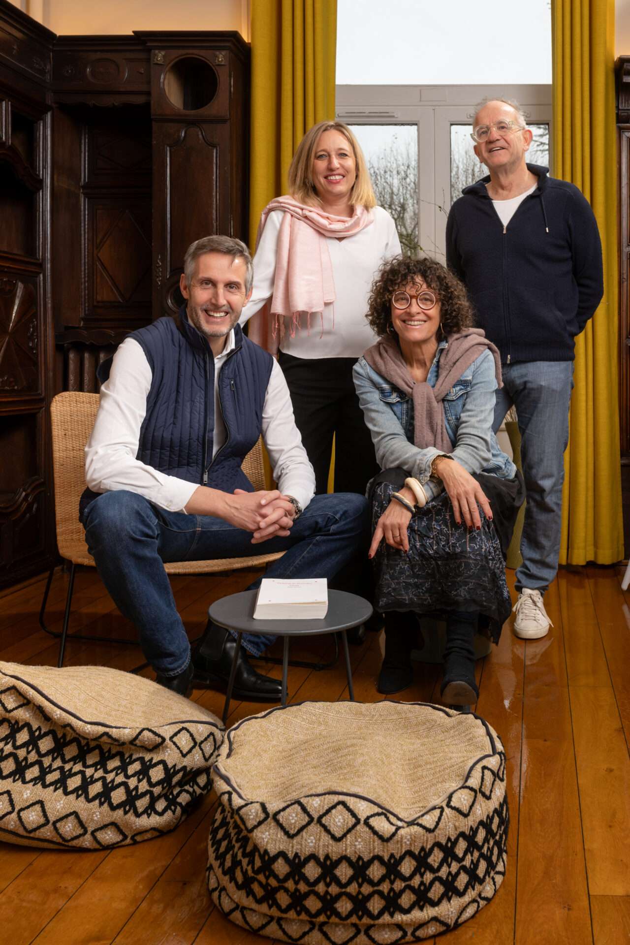 Les dirigeants au Château de Montchat-Xavier Rosso, Lara Lob Rosso, Brigitte Monnet-Paillard, Étienne Paillard -Photo Vianney Tisseau