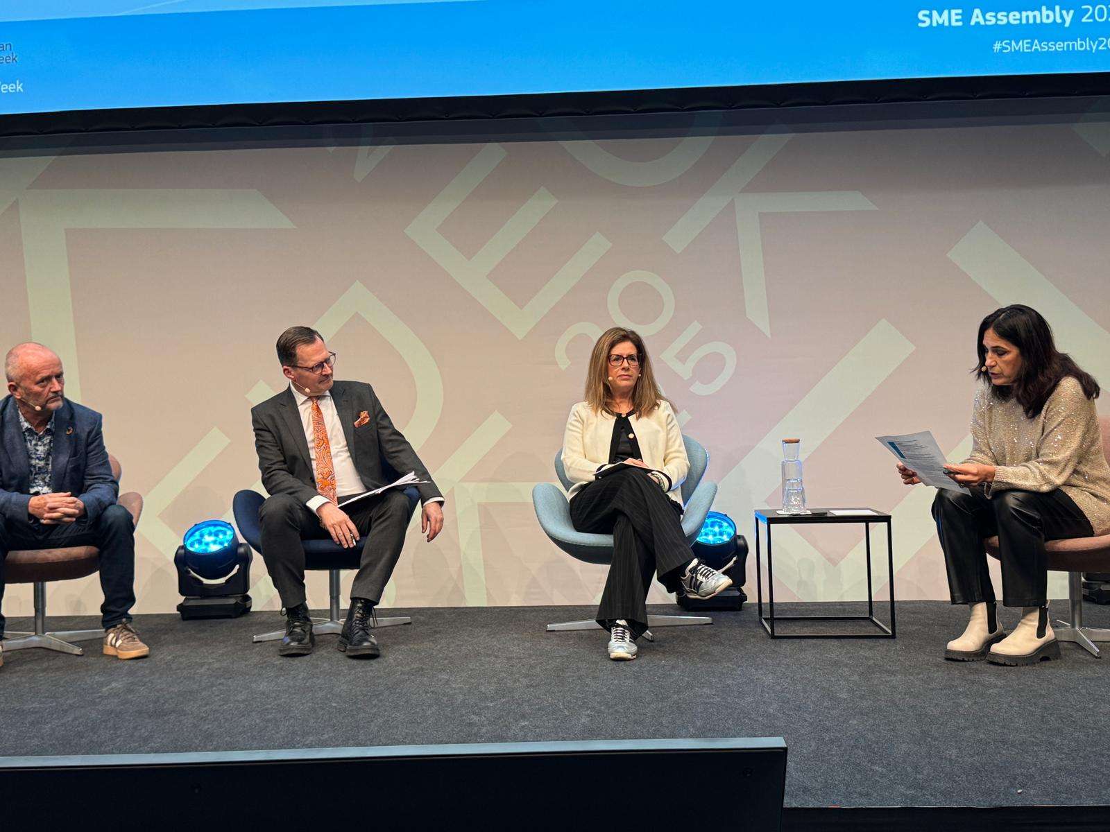 Anders Persson • Federation of Swedish Innovation Companies, Jesper Beinov • SMVdanmark, Cinzia Alcidi • CEPS, Antonella Correra • DG GROW, European Commission, Ending the wait: Securing fair payment conditions for SMEs - SME ASSEMBLY 2025