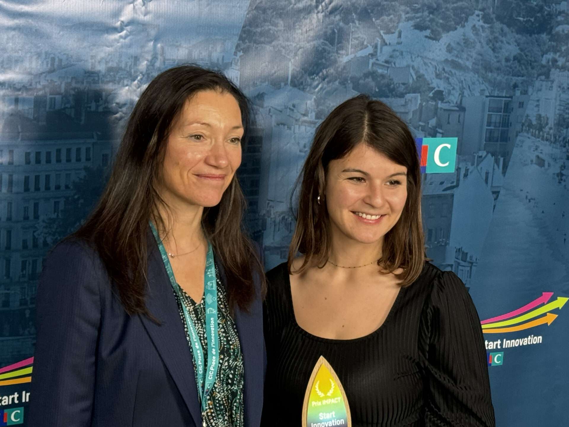 Marie Jouffraix et Stéphanie Robieux, ceo OOrion, prix Impact CIC Start Innovation Business Awards de la région AURA