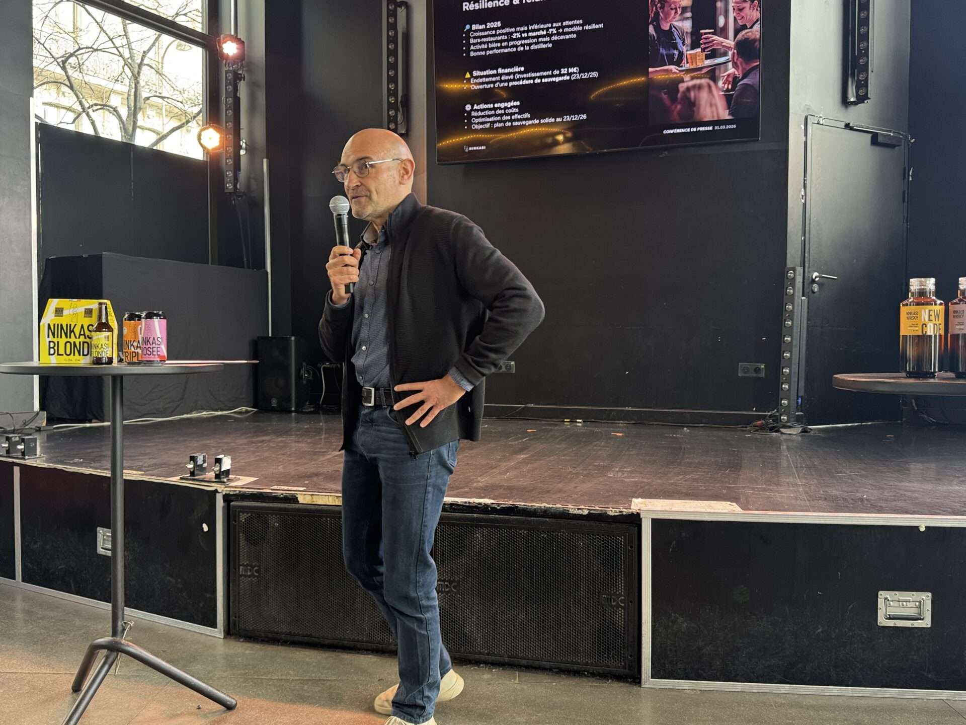 Christophe Fargier, fondateur de Ninkasi, présente avec son équipe les orientations stratégiques et les ambitions 2026 du groupe lors d’une conférence de presse organisée le 31 mars