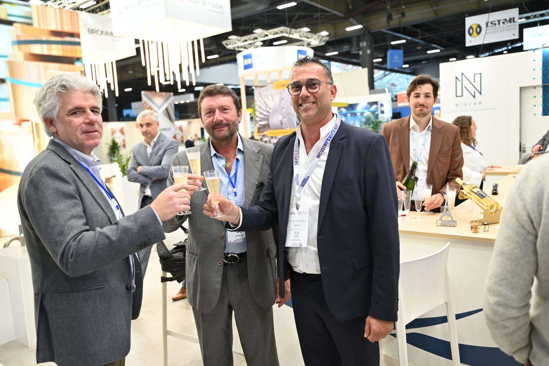 Champagne et business : sur le stand Nincar à Global Industrie 2026, les rencontres se font dans une atmosphère à la fois professionnelle et conviviale, fidèle à l'esprit de l'entreprise