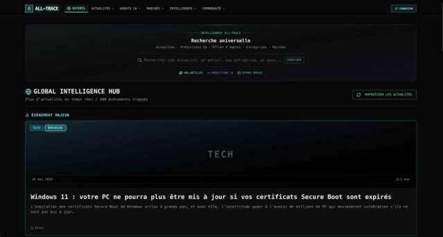 Valentin Bancel lance, All-Trace, un moteur de recherche IA pour transformer la veille stratégique en avantage concurrentiel Valentin Bancel lance, All-Trace, un moteur de recherche IA pour transformer la veille stratégique en avantage concurrentiel