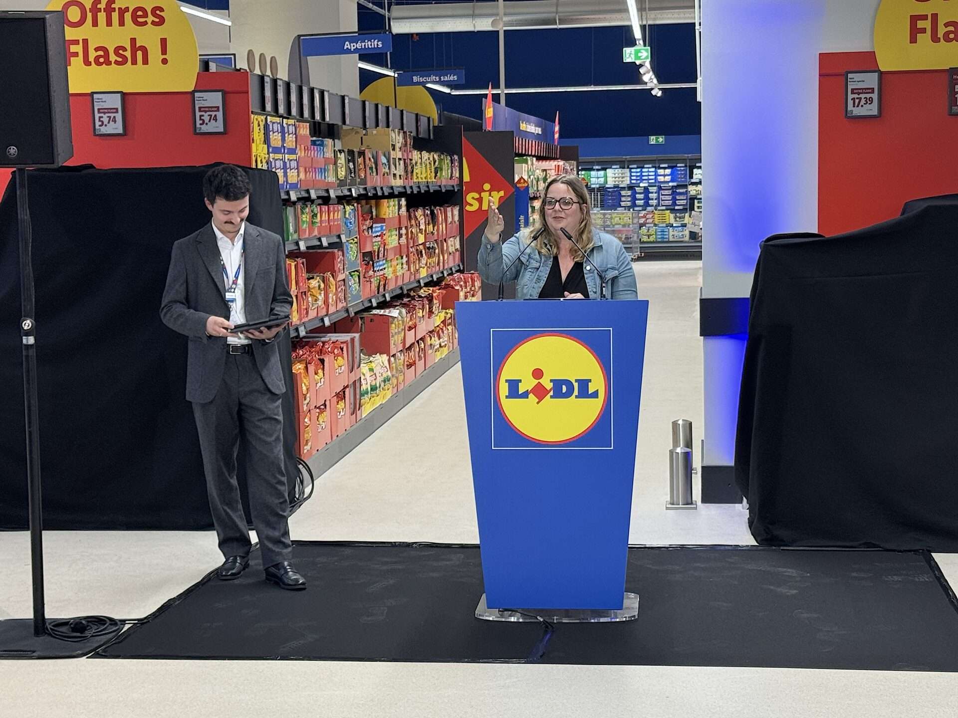 Fanny Dubot, maire du 7e arrondissement, a participé à l’inauguration du nouveau Lidl de Gerland, implanté au cœur de la ZAC des Girondins à Lyon