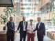 À Lyon, l’AFD présente deux nouveaux dispositifs pour rapprocher les entreprises françaises des projets qu’elle finance Bertrand Walckenaer, Directeur Général Adjoint de l’AFD, Philippe MEUNIER, Vice-Président, Délégué aux Relations Internationales, Laurence de Touchet, Directrice des Programmes Export de Business France, Morane REY-HUET, Président du Comité régional Auvergne-Rhône-Alpes des Conseillers du commerce extérieur