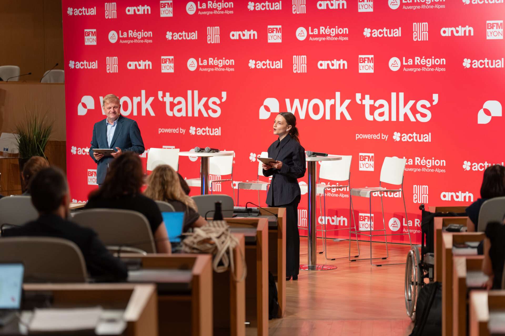 Quelle incroyable aventure d’avoir participé aux Work Talks en tant qu’animatrice, aux côtés de Patrice Bégay . Une première expérience enrichissante, qui donne envie de continuer, confie Ludyvine Fiard, sur son compte linkedin