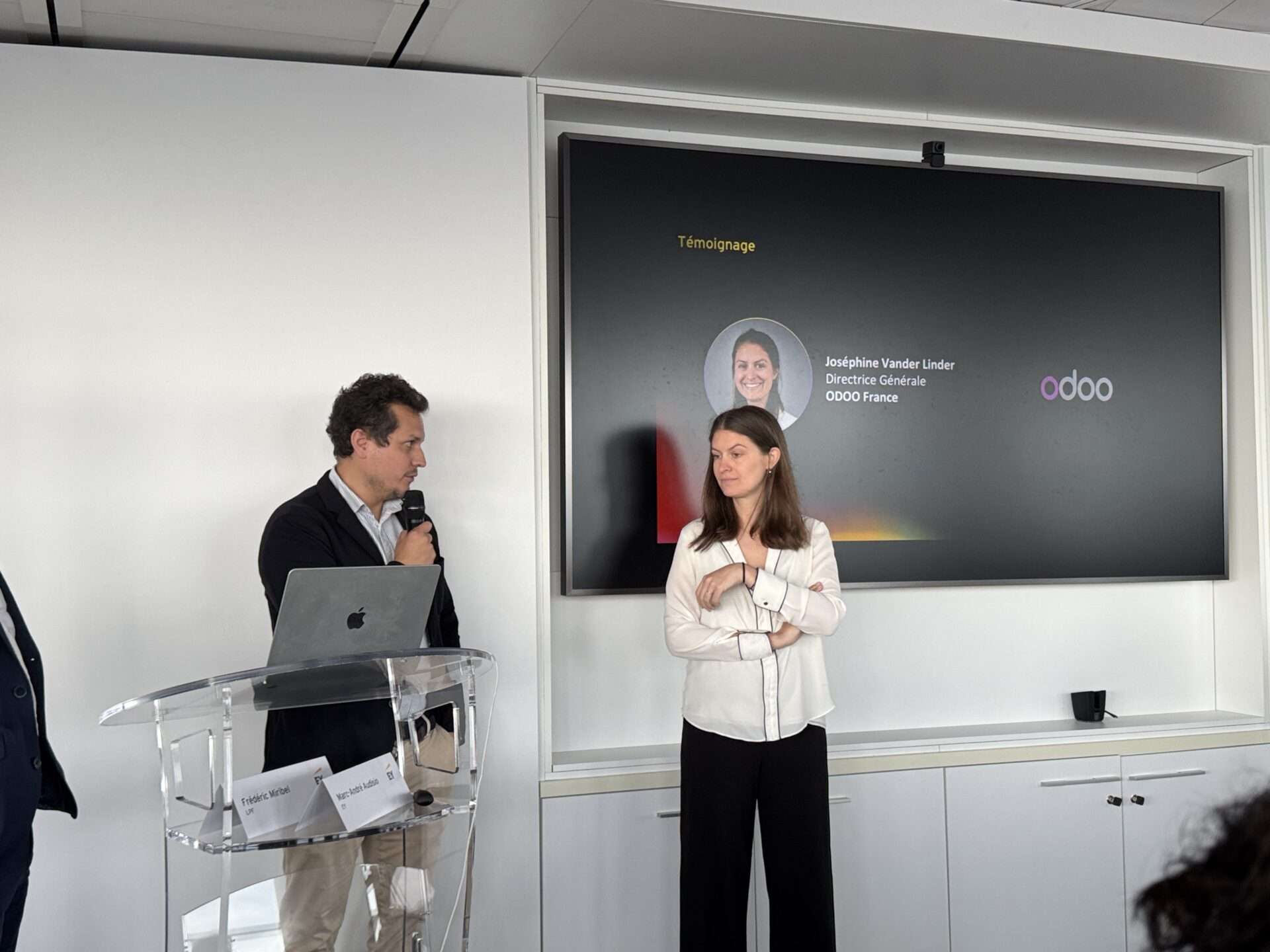 Sébastien Brazier, Responsable Implantation & Territoires ONLYLYON INVEST, Joséphine Vander Linder, Directrice Générale ODOO France