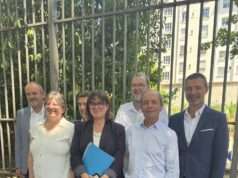 Foncier, commerce et industrie au cœur des 1ers échanges entre la Métropole de Lyon et les acteurs économiques Christophe Bernollin, Président de la CMA Lyon-Rhône, Anne-Marie Robert, Présidente de l’U2P Rhône et Métropole de Lyon, GIRIN Pascal, Président de la chambre d’agriculture, Véronique Sarselli, présidente de la Métropole de Lyon, Philippe Valentin, Président de la CCI Lyon Métropole Saint-Etienne Roanne, Gilles Courteix, Président du MEDEF Lyon-Rhône, Franck Morize, Président de la CPME du Rhône