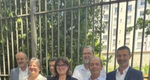 Logement, commerce et industrie au cœur des 1ers échanges entre la Métropole de Lyon et les acteurs économiques Christophe Bernollin, Président de la CMA Lyon-Rhône, Anne-Marie Robert, Présidente de l’U2P Rhône et Métropole de Lyon, GIRIN Pascal, Président de la chambre d’agriculture, Véronique Sarselli, présidente de la Métropole de Lyon, Philippe Valentin, Président de la CCI Lyon Métropole Saint-Etienne Roanne, Gilles Courteix, Président du MEDEF Lyon-Rhône, Franck Morize, Président de la CPME du Rhône