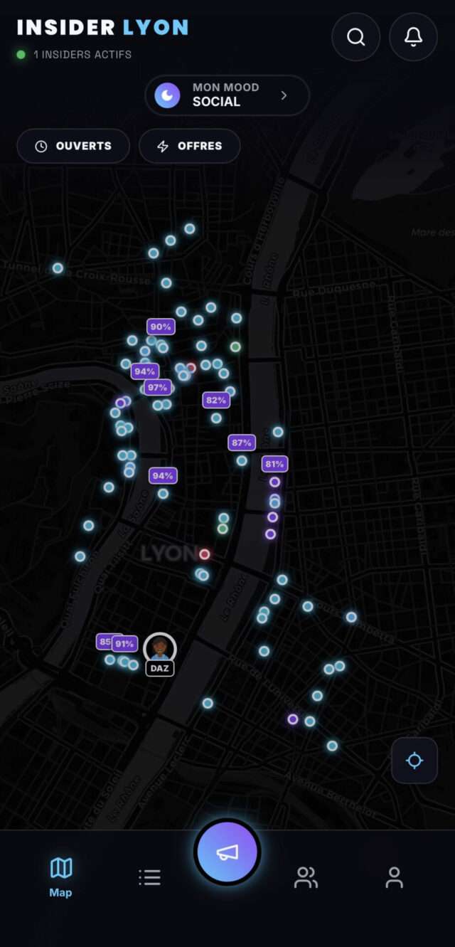 INSIDER aide les jeunes à choisir où sortir à Lyon INSIDER aide les jeunes à choisir où sortir à Lyon