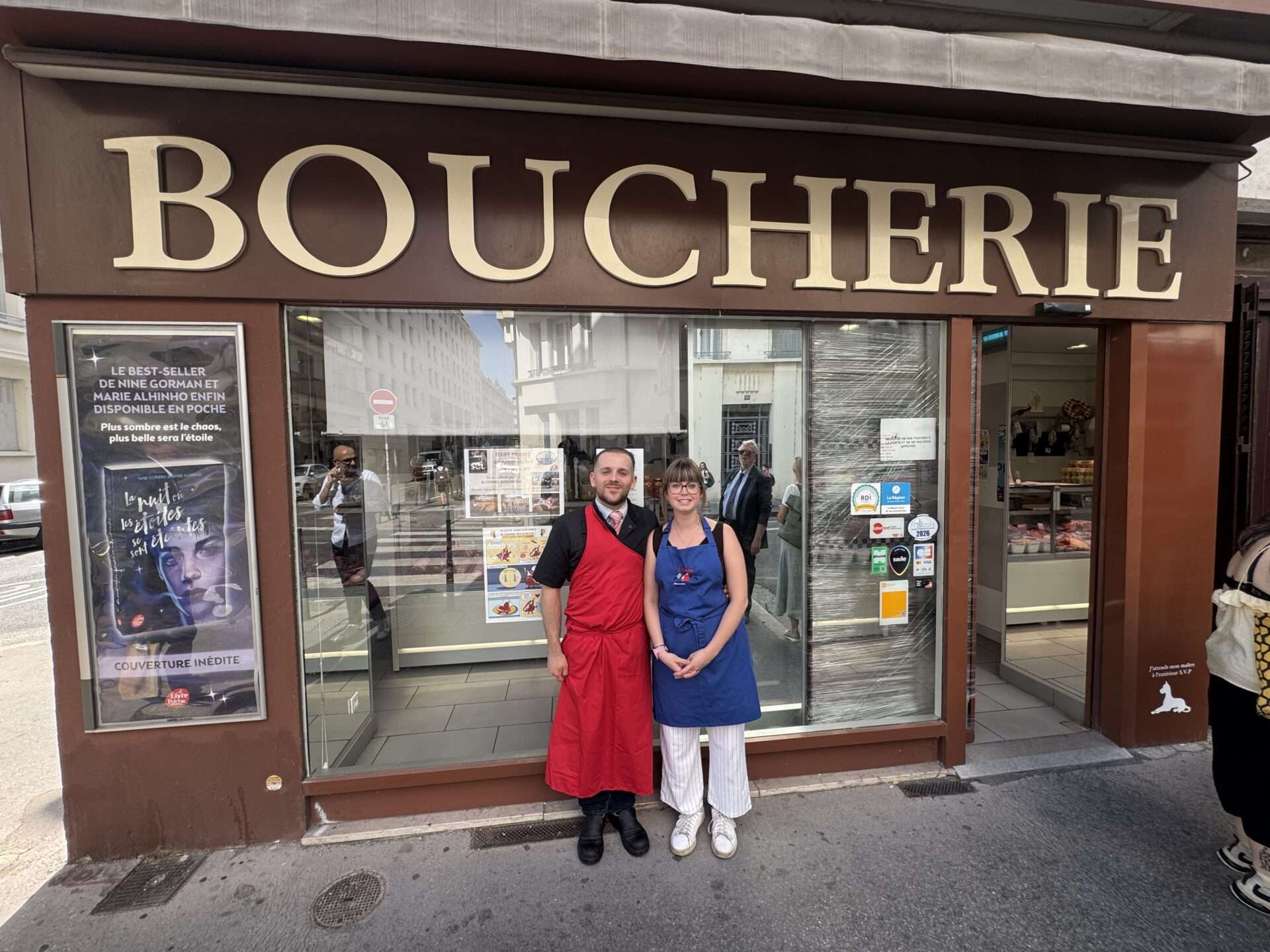 Benjamin-Hugues Pierrain-Galliot et sa compagne Alexandra, tous deux gérants de B comme Boucherie Lyon 6