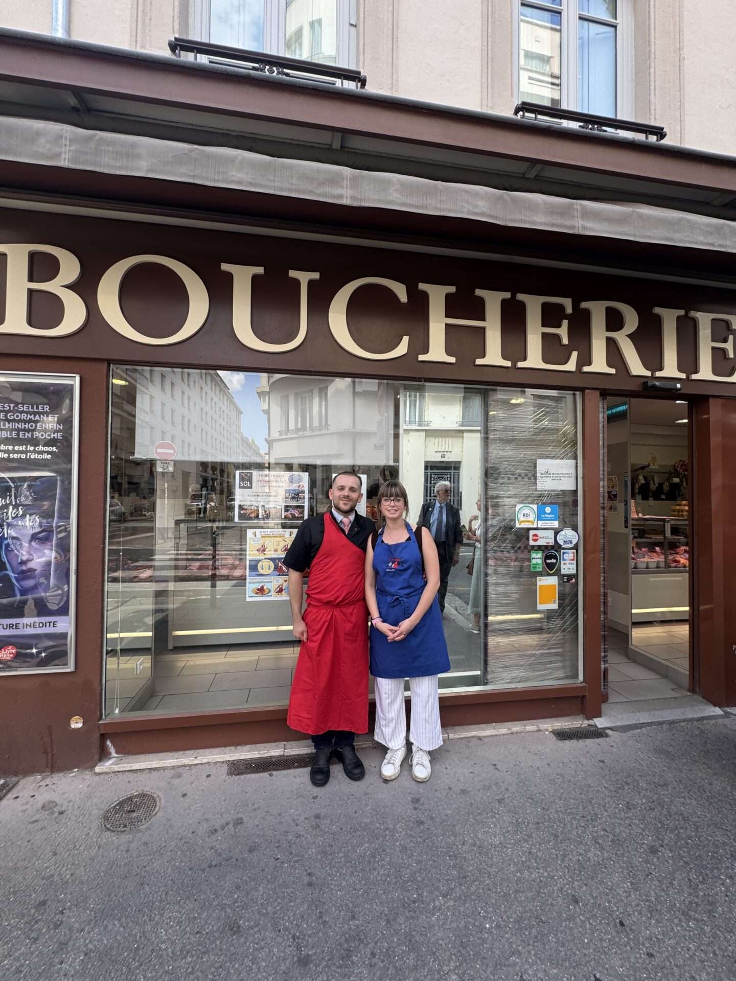 Benjamin-Hugues Pierrain-Galliot et sa compagne Alexandra, tous deux gérants de B comme Boucherie – 66 rue Duguesclin