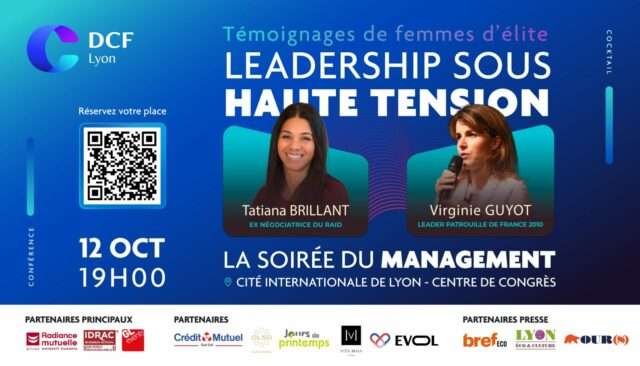 Décider sous pression : DCF Lyon fait dialoguer une négociatrice du RAID et une pilote de chasse le lundi 12 oct. 2026 de 18h00 à 23h00 Décider sous pression : DCF Lyon fait dialoguer une négociatrice du RAID et une pilote de chasse le lundi 12 oct. 2026 de 18h00 à 23h00
