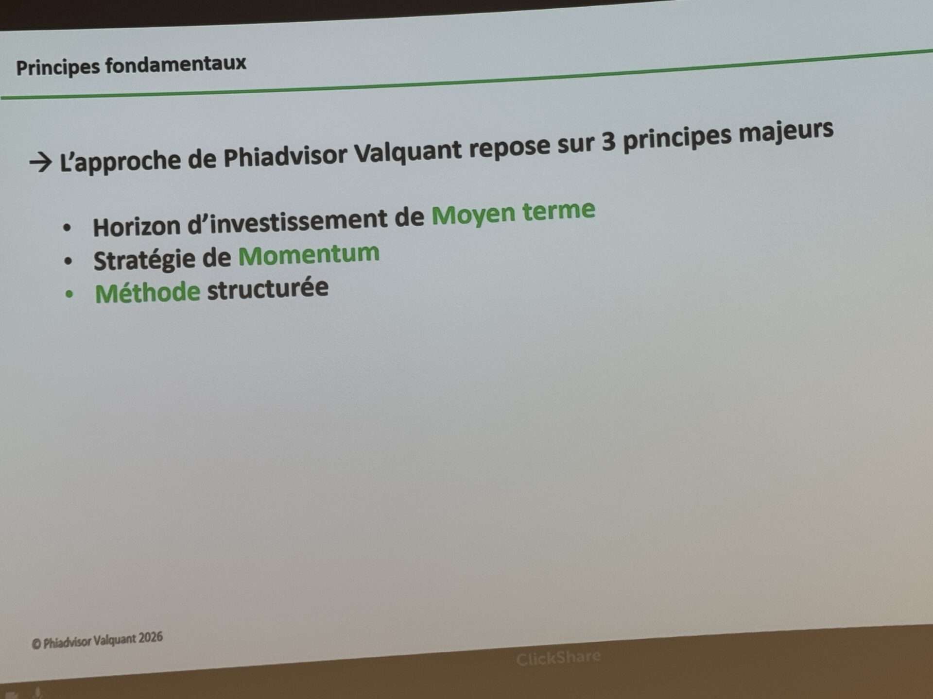 stratégie momentum bourse-L'approche de Phiadvisor Valquant repose sur 3 principes majeurs