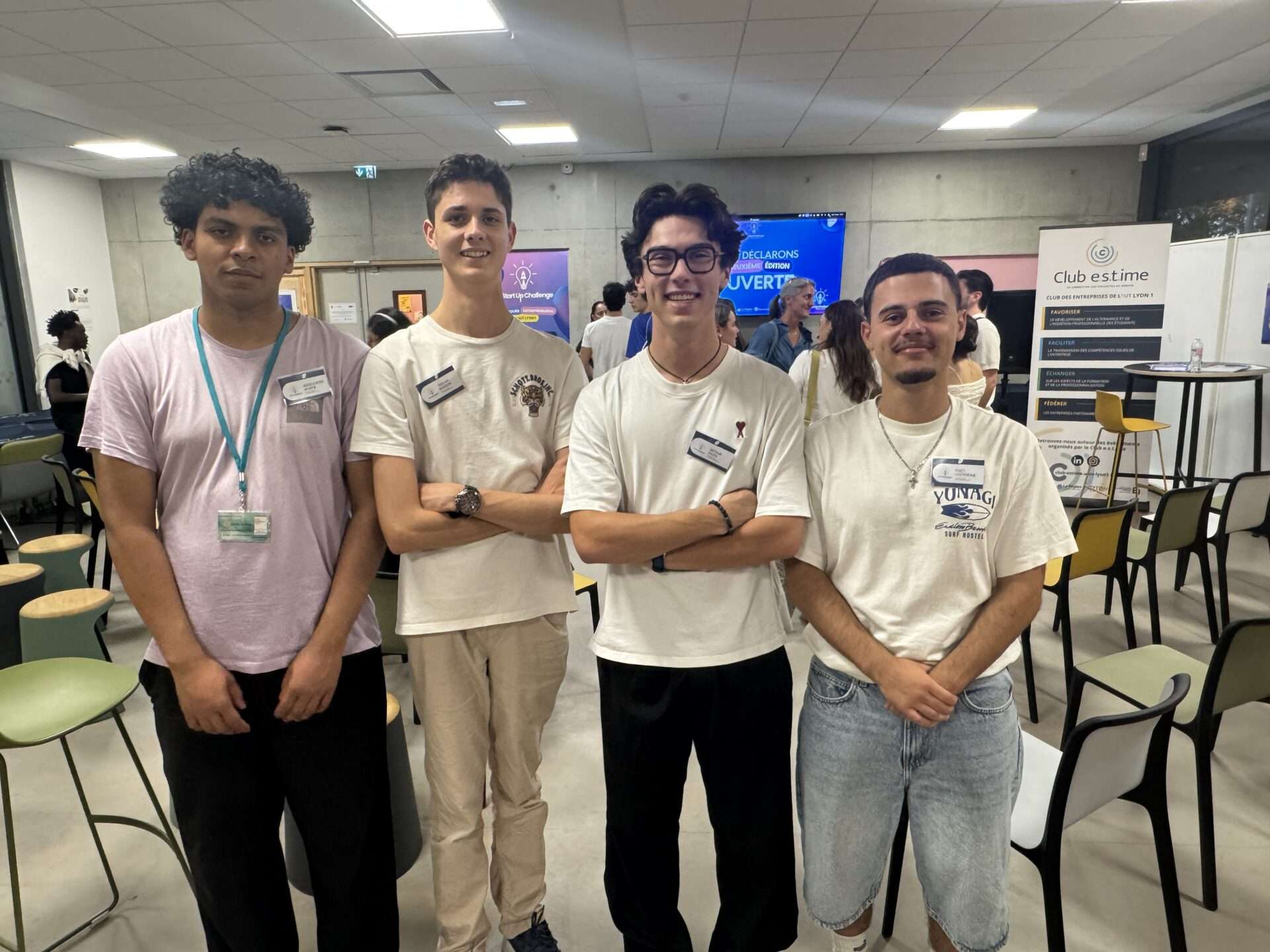 Arthur et son équipe lors du lancement de la 2ᵉ édition du Start-Up Challenge