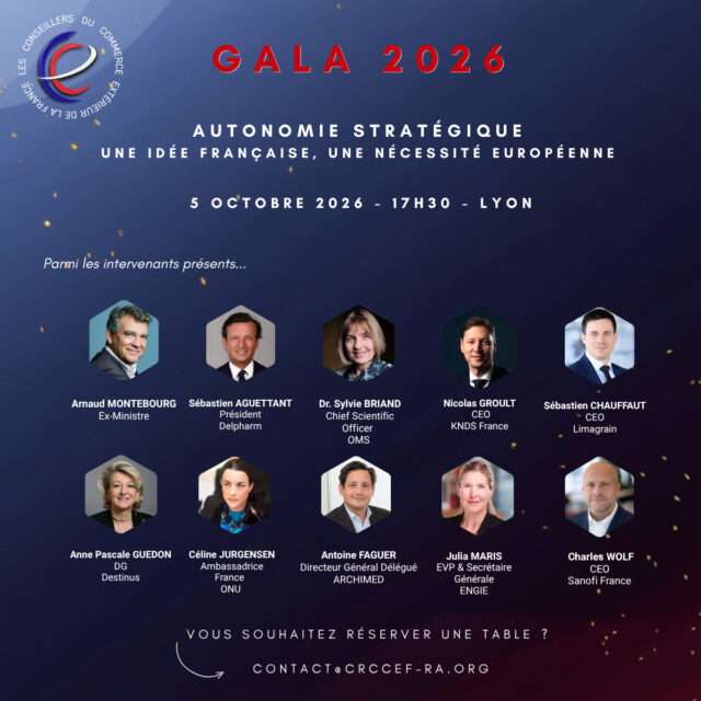 Gala des CCE 2026 à Lyon sur l’autonomie stratégique Gala des CCE 2026 à Lyon sur l’autonomie stratégique
