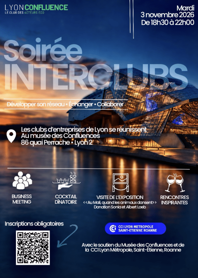 Sept clubs d’entreprises lyonnais rejoignent le Club des Acteurs Economiques de Lyon Confluence au Musée des Confluences pour une soirée interclubs